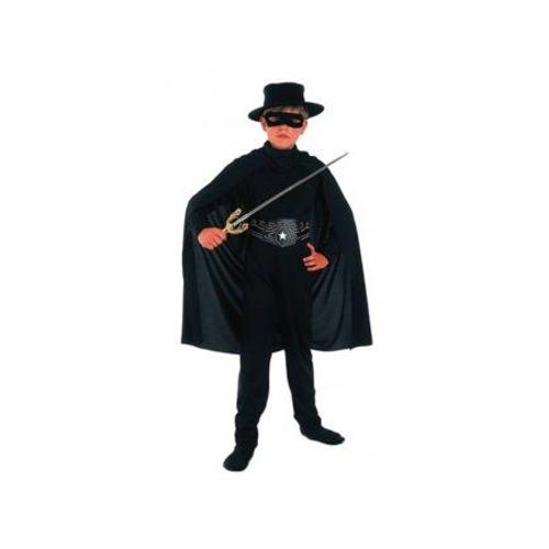 Deguisement Enfant : Zorro 4-6 Ans (Epee Non Incluse) - Panoplie Justicier Masque - Costume Carnaval