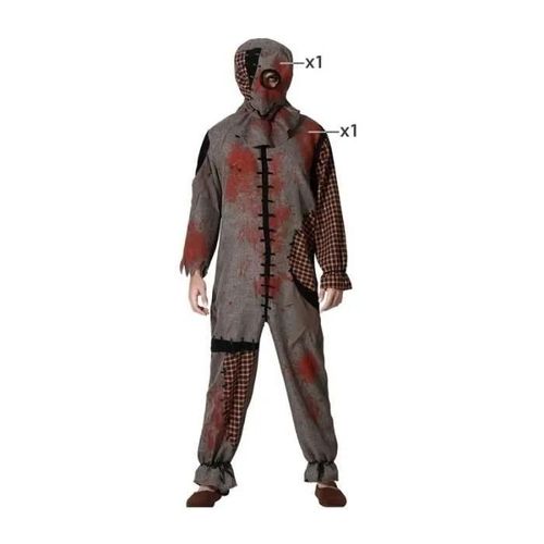 Dguisement Homme Poupe Vaudou - Atosa - Costume Halloween - Gris - Imitation Lin Et Tartan