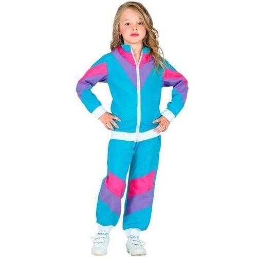 Dguisement Survtement Bleu Annes 80 Enfant - Widmann - 8 Ans - Carnaval