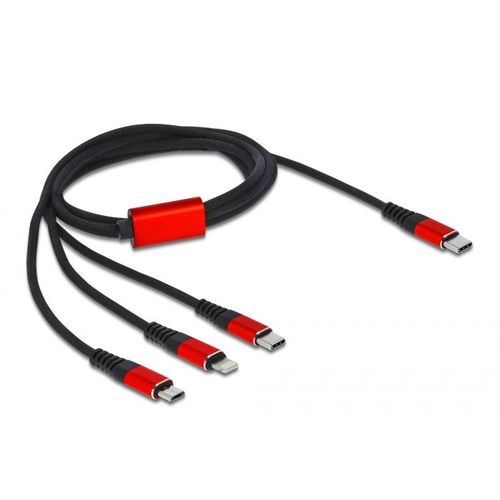 Delock 86711 Cble Usb 1 M Usb 2.0 Usb C Usb C/micro-usb B/lightning
