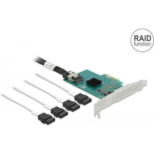 Delock Carte PCI Express vers 4 x SATA 6 Gb/s RAID et HyperDuo, Contrleur mmoire