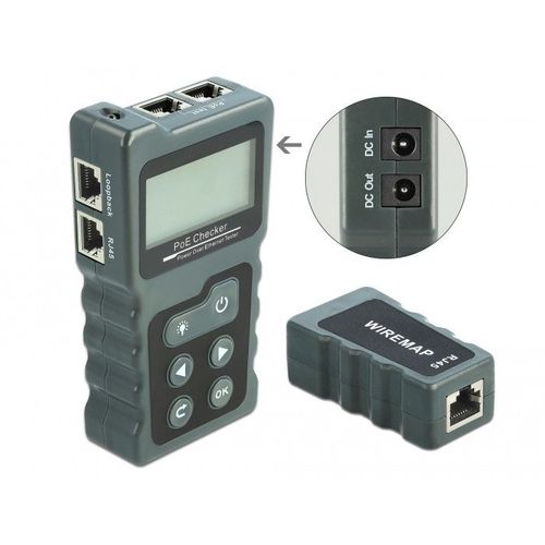 Delock Lcd Cable Tester Rj45 / Poe / Dc - Netzwerktester-Set