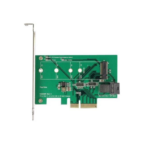 Delock PCI Express Card > 1 x internal NVMe M.2 PCIe / 1 x internal SFF-8643 NVMe - Contrleur de stockage