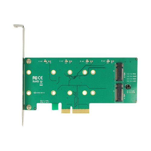 Delock PCI Express Card > 2 x internal M.2 Key B with RAID - Contrleur de stockage