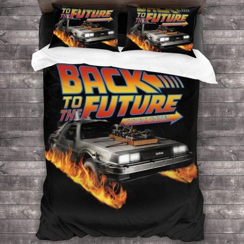 Delorean Count Down Back To The Future Ensemble De Literie PiCes Housse De Couette Ensemble De Literie DCoratif PiCes Avec Taies D'oreill