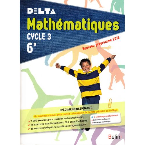 Delta Maths 6me Cycle 3   de Nadine Jacob, Coralie Mangin, Delphine Fillon, Chlo Pineau 