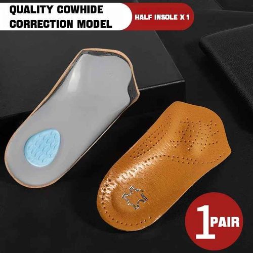 Demi-Semelle Orth4wd De Soutien De La Vote Plantaire Pour Pieds,Coussinets De Chaussures,Cuir De Vachette De Qualit,Inserts De Confort,Coussinets Pour Fasciite Plantaire - Type Half Insole-Eu41-42