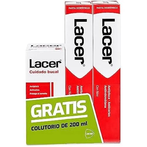 Dentifrice - Lacer - Action Complte - Anti-Plaque - Anti-Caries - 2 X 125 Ml