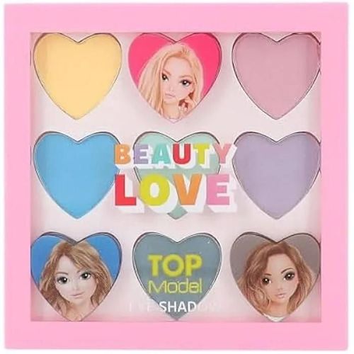 Depesche 12813 Topmodel Beauty And Me-Palette D'ombres  Paupires Avec 9 Couleurs Cool, Dans Une Bote Rose Avec Motif De Modle,