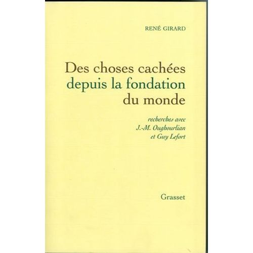 Des Choses Caches Depuis La Fondation Du Monde  