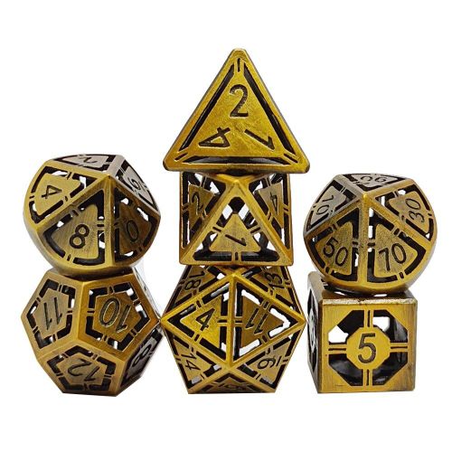 Ds Creux En Or Ancien, Ds De Groupe De Course, Polydre Dnd Cthulhu, Jeu De Socit, Dongle Numrique Et Dragon, Nouveau