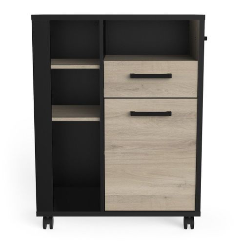 Desserte 1 Porte Ouvrante, 1 Tiroir, 1 Niche Et 2 Rayons L71,9 Cm