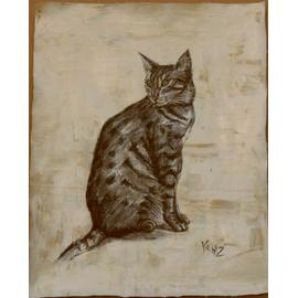 Dessin Au Fusain Chat Peinture Rakuten