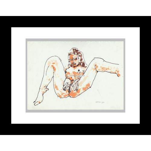 Dessin Erotique Original - Anna Satine - 200702 - Nu Fminin - 20x30cm