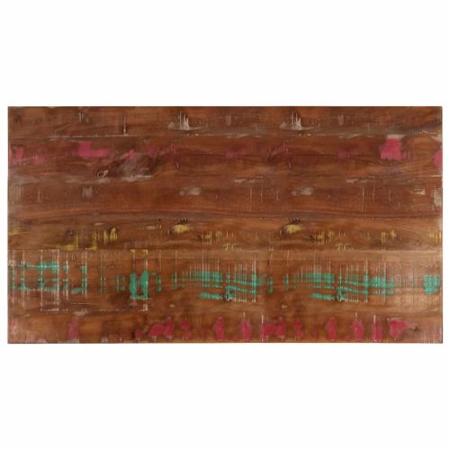 Dessus De Table 120x70x2,5cm Rectangulaire En Bois Massif Recupere | Teck, Manguier, Pin Et Hetre, Surface Lisse, Design Rustique, Polyvalent