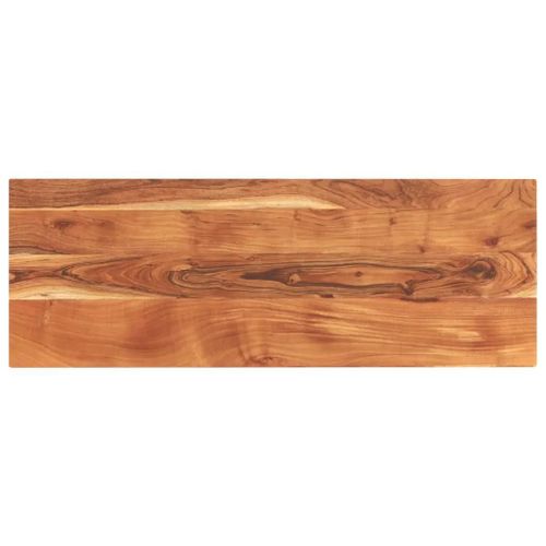 Dessus De Table 140x50x2,5cm Rectangulaire En Bois Massif D'acacia | Rustique, Surface Lisse, Polyvalent Pour Table De Bar Ou Salle A Manger