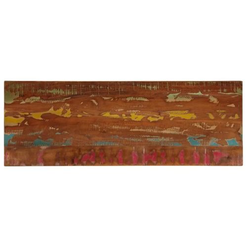 Dessus De Table 160x50x3,8cm Rectangulaire En Bois Massif Recupere | Teck, Manguier, Pin Et Hetre, Design Rustique, Surface Facile A Nettoyer, Polyvalent