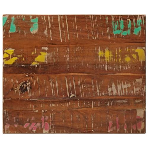 Dessus De Table 60x50x2,5 Cm Rectangulaire En Bois Massif Recupere | Teck, Manguier, Pin Et Hetre, Design Rustique, Surface Facile A Nettoyer, Polyvalent