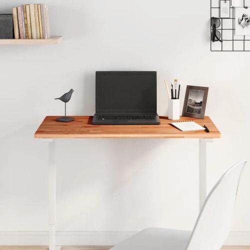 Dessus De Table 80x40x1,5 Cm Rectangulaire En Bois Massif De Hetre | Compact, Gain De Place, Multifonctionnel Pour Table De Bar Ou D'appoint