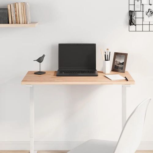 Dessus De Table 80x40x1,5 Cm Rectangulaire En Bois Massif De Hetre | Surface Lisse, Resistant, Multifonctionnel, Gain De Place