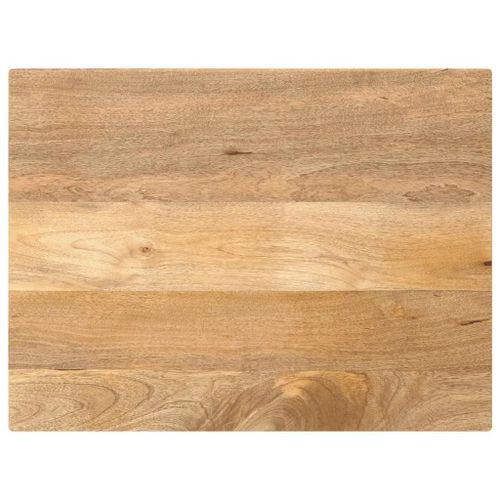 Dessus De Table 80x60x2,5 Cm Rectangulaire En Bois Massif Manguier | Rustique, Multifonctionnel, Surface Facile A Nettoyer