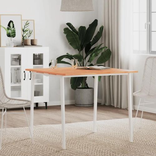 Dessus De Table 80x80x1,5 Cm En Bois Massif De Hetre | Carre, 4 Coins Arrondis, Surface Lisse, Multifonctionnel, Gain De Place