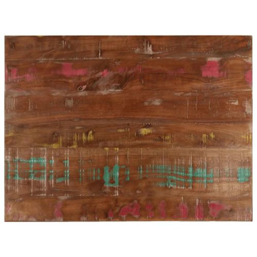 Dessus De Table 90x70x1,5 Cm En Bois Massif Recupere | Rectangulaire, Teck/Manguier/Pin/Hetre, Design Rustique, Surface Facile A Nettoyer, Multifonctionnel