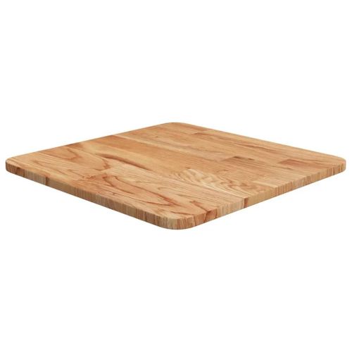 Dessus De Table Carre En Bois De Chene Massif | 40x40x1,5 Cm, Surface Vernie, Multifonctionnel, Design Rustique
