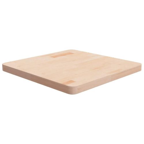 Dessus De Table Carre En Chene Massif | 60x60x4 Cm, Surface Non Traitee, Multifonctionnel, Design Rustique