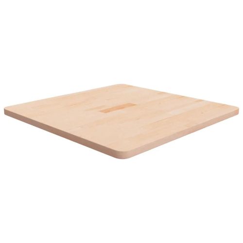 Dessus De Table Carre En Chene Massif | 70x70x2,5 Cm, Non Traite, Multifonctionnel, Design Rustique