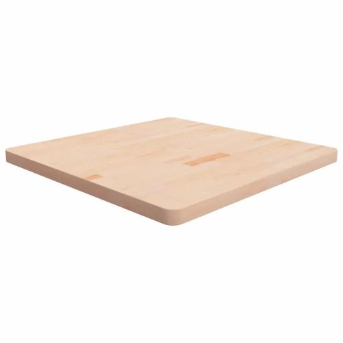 Dessus De Table Carre En Chene Massif | 80x80x4 Cm, Surface Non Traite, Multifonctionnel, Design Rustique