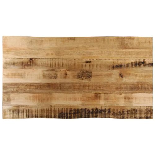 Dessus De Table En Bois De Manguier Brut | 100x60x2,5 Cm, Bord Vivant, Multifonctionnel, Gain D'espace, Surface Facile A Nettoyer