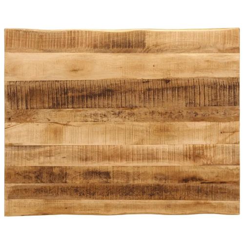 Dessus De Table En Bois De Manguier Brut | 100x80x3,8 Cm, Bord Vivant, Multifonctionnel, Surface Facile A Nettoyer