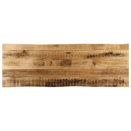Dessus De Table En Bois De Manguier Brut | 110x40x2,5 Cm, Bord Vivant, Multifonctionnel, Surface Facile A Nettoyer