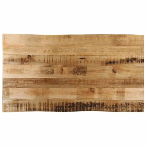 Dessus De Table En Bois De Manguier Brut | 110x60x2,5 Cm, Bord Vivant, Multifonctionnel, Surface Facile A Nettoyer