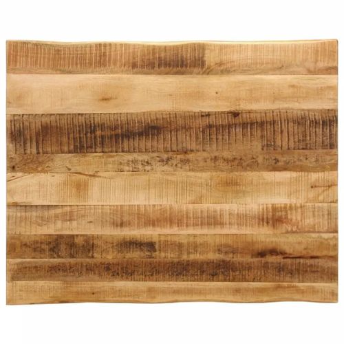 Dessus De Table En Bois De Manguier Brut | 110x80x2,5 Cm, Bord Vivant, Multifonctionnel, Surface Facile A Nettoyer