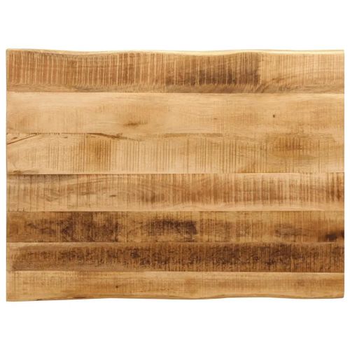 Dessus De Table En Bois De Manguier Brut | 80x60x3,8 Cm, Bord Vivant, Multifonctionnel, Surface Facile A Nettoyer