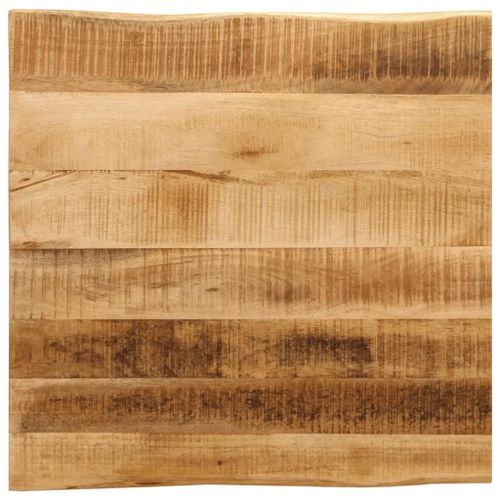 Dessus De Table En Bois De Manguier Brut | 80x80x2,5 Cm, Bord Vivant, Multifonctionnel, Surface Facile A Nettoyer