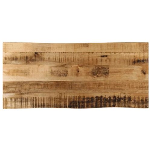 Dessus De Table En Bois De Manguier Brut | 90x40x2,5 Cm, Bord Vivant, Multifonctionnel, Surface Facile A Nettoyer