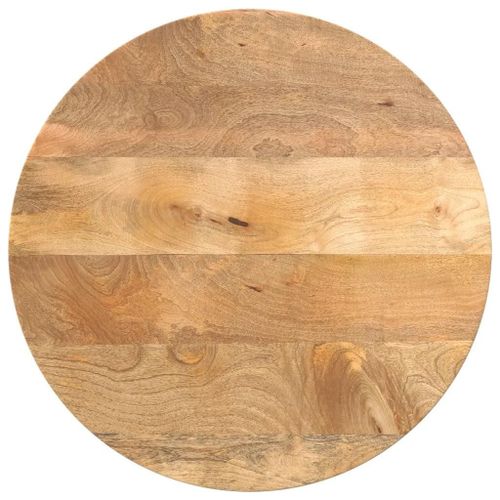 Dessus De Table En Bois De Manguier Massif | ? 60x2,5 Cm, Rond, Design Rustique, Surface Facile A Nettoyer, Polyvalent