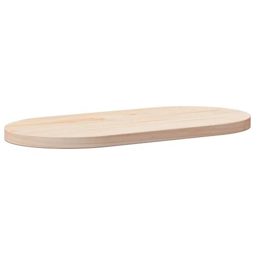 Dessus De Table En Bois De Pin Massif | 60x30x2,5 Cm Ovale, Compact, Multifonctionnel, Surface Non Traitee