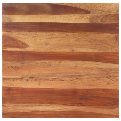 Dessus De Table En Bois Massif D'acacia | 15-16 Mm, 80x80 Cm, Rustique, Durable, Facile A Nettoyer