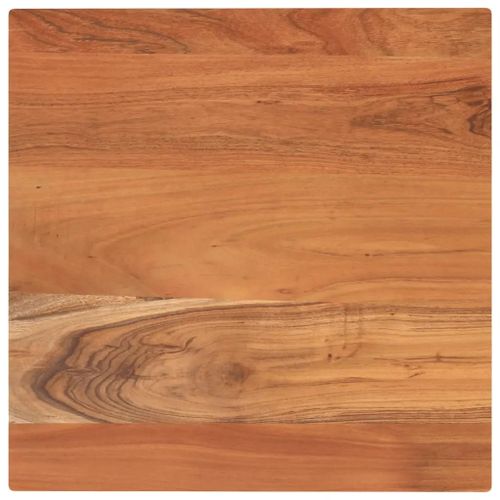 Dessus De Table En Bois Massif D'acacia | 50x50x2,5 Cm, Design Rustique, Polyvalent, Surface Facile A Nettoyer