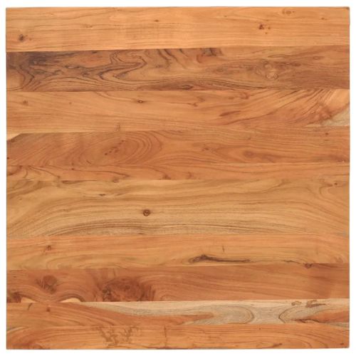 Dessus De Table En Bois Massif D'acacia | 70x70x3,8 Cm, Design Rustique, Polyvalent, Surface Facile A Nettoyer
