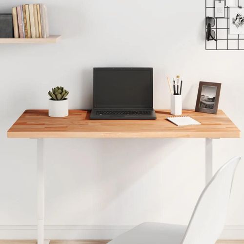 Dessus De Table En Bois Massif De Hetre | 100x50x2,5 Cm Rectangulaire, Compact, Gain De Place, Multifonctionnel