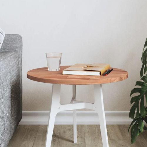 Dessus De Table En Bois Massif De Hetre | ?40x1,5 Cm, Rond, Renouvellement De Table, Multifonctionnel, Surface Lisse Facile A Nettoyer