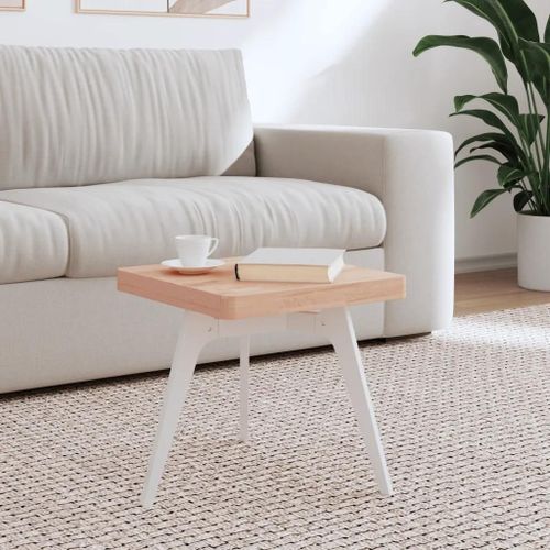 Dessus De Table En Bois Massif De Hetre 40x40x4 Cm | Carre, Coins Arrondis, Surface Lisse, Multifonctionnel, Gain D'espace