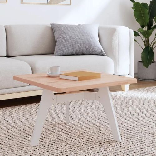 Dessus De Table En Bois Massif De Hetre 60x60x2,5 Cm | Carre, Surface Lisse, Coins Arrondis, Multifonctionnel