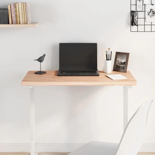 Dessus De Table En Bois Massif De Hetre | 80x40x2,5 Cm Rectangulaire, Compact, Gain De Place, Multifonctionnel