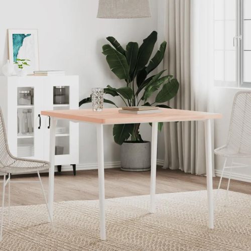Dessus De Table En Bois Massif De Hetre 80x80x2,5 Cm | Carre, Renouvellement De Table, Polyvalent, Coins Arrondis Securises